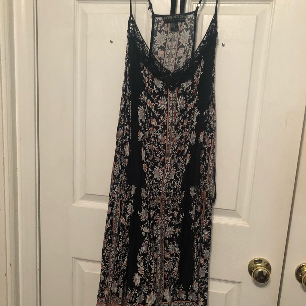 Black floral dress